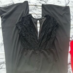Fashion Nova Black Lace Jumpsuit